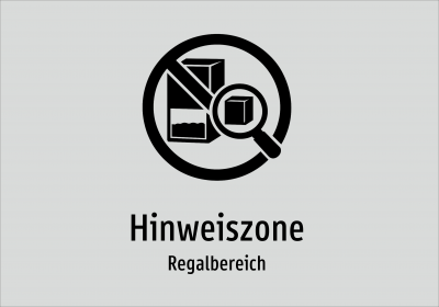 Hinweiszone - Regalbereich