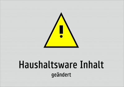 Haushaltsware Inhalt - geändert