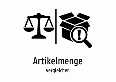 Artikelmenge - vergleichen