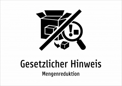 Gesetzlicher Hinweis - Mengenreduktion