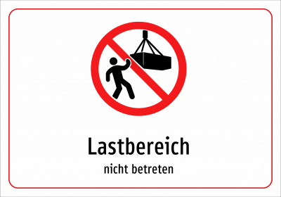 Lastbereich - nicht betreten