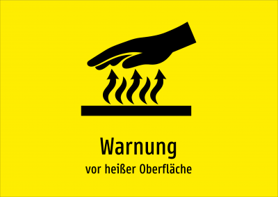 Warnung - vor heißer Oberfläche