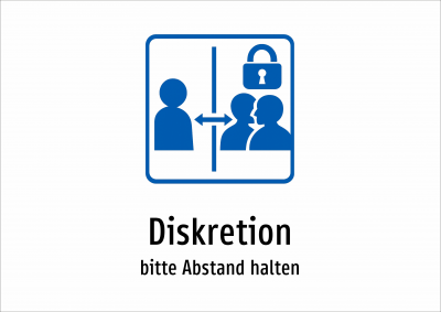 Diskretion - bitte Abstand halten