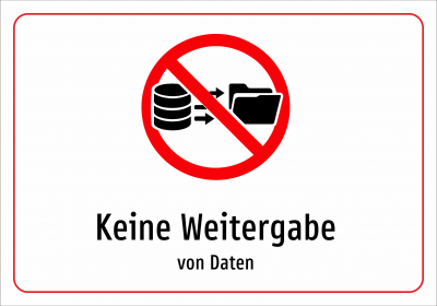 Keine Weitergabe - von Daten
