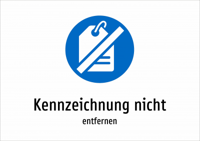 Kennzeichnung nicht - entfernen