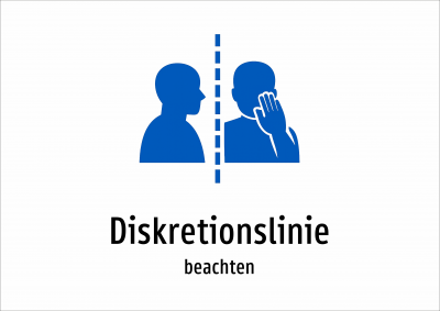 Diskretionslinie - beachten