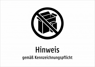 Hinweis - gemäß Kennzeichnungspflicht