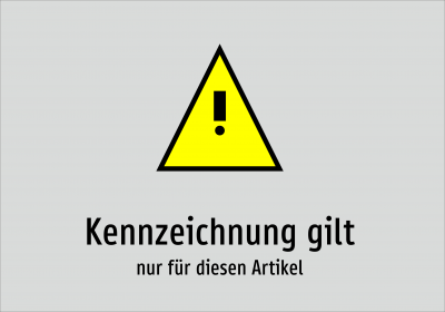 Kennzeichnung gilt - nur für diesen Artikel