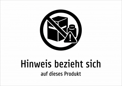 Hinweis bezieht sich - auf dieses Produkt