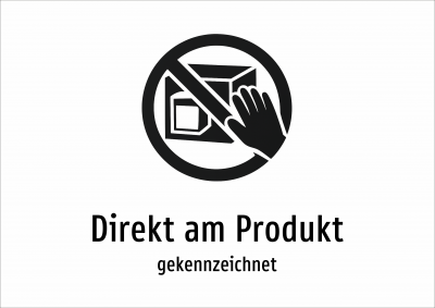 Direkt am Produkt - gekennzeichnet