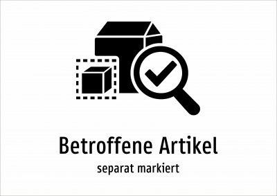 Betroffene Artikel - separat markiert