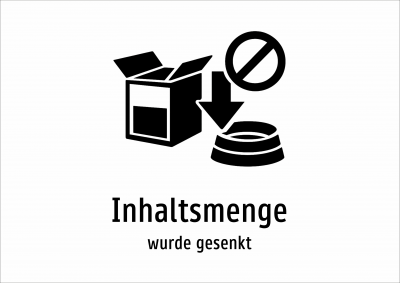 Inhaltsmenge - wurde gesenkt