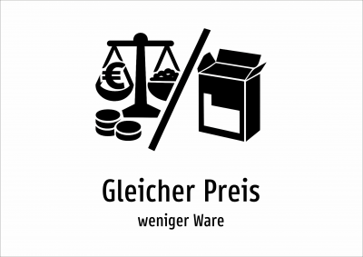 Gleicher Preis - weniger Ware