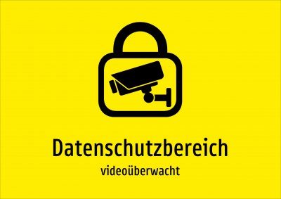 Datenschutzbereich - videoüberwacht