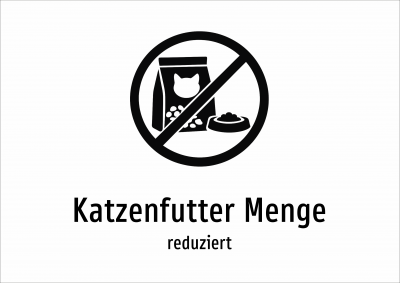 Katzenfutter Menge - reduziert