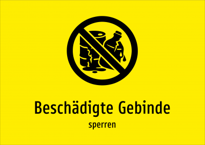 Beschädigte Gebinde - sperren