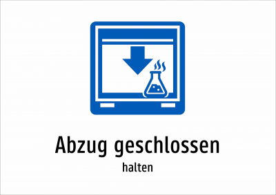 Abzug geschlossen - halten