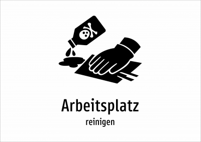 Arbeitsplatz - reinigen
