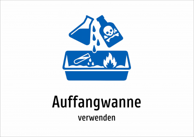 Auffangwanne - verwenden