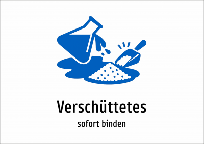 Verschüttetes - sofort binden