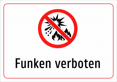 Funken verboten