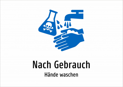 Nach Gebrauch - Hände waschen