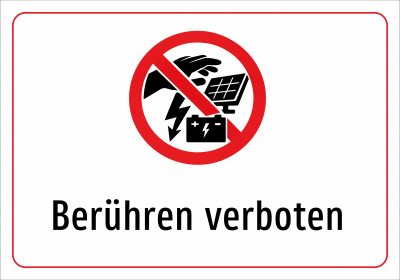 Berühren verboten