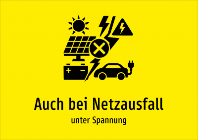 Auch bei Netzausfall - unter Spannung