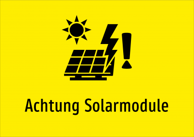Achtung Solarmodule