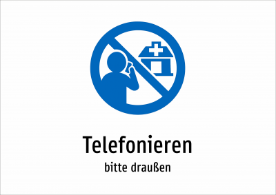 Telefonieren - bitte draußen