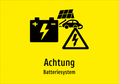 Achtung - Batteriesystem