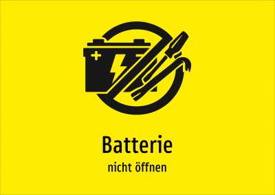 Batterie - nicht öffnen