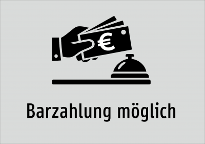 Barzahlung möglich