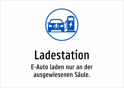 Ladestation - E-Auto laden nur an der ausgewiesenen Säule.