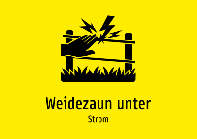 Weidezaun unter - Strom