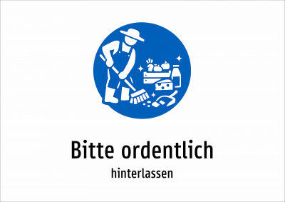 Bitte ordentlich - hinterlassen