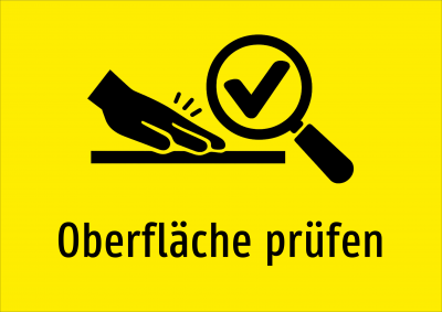 Oberfläche prüfen