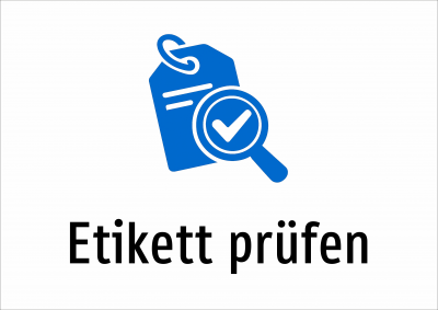 Etikett prüfen