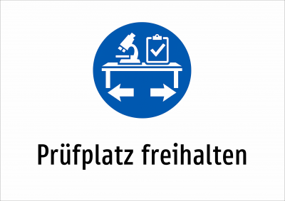 Prüfplatz freihalten