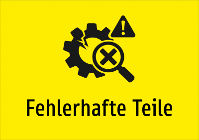 Fehlerhafte Teile
