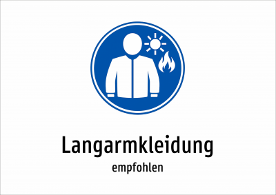 Langarmkleidung - empfohlen