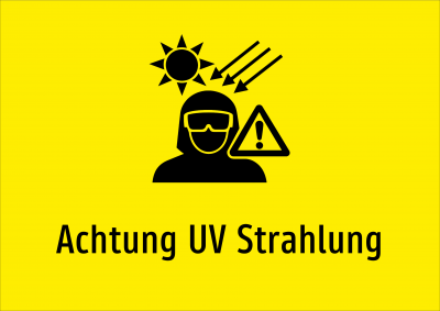 Achtung UV Strahlung