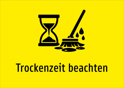 Trockenzeit beachten