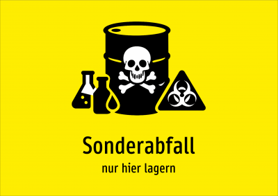 Sonderabfall - nur hier lagern
