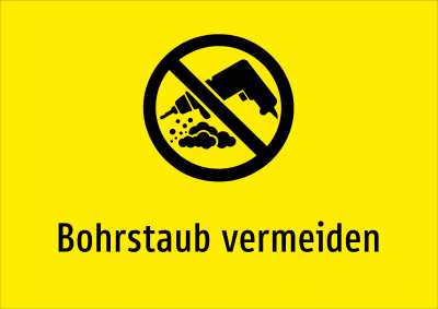 Bohrstaub vermeiden