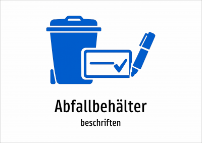 Abfallbehälter - beschriften