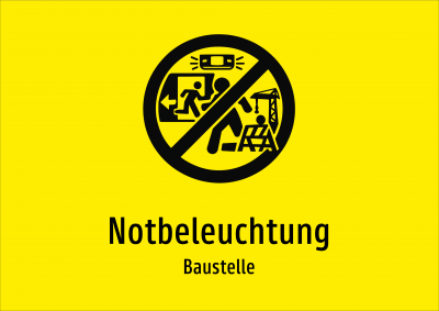 Notbeleuchtung - Baustelle