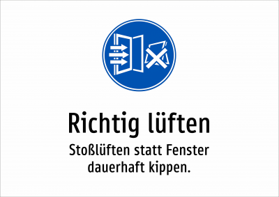 Richtig lüften - Stoßlüften statt Fenster dauerhaft kippen.