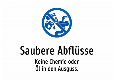 Saubere Abflüsse - Keine Chemie oder Öl in den Ausguss.