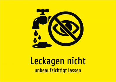 Leckagen nicht - unbeaufsichtigt lassen